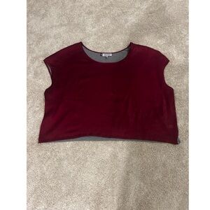 Jennifer Lopez Women's Burgundy Satin Top Sz. XL